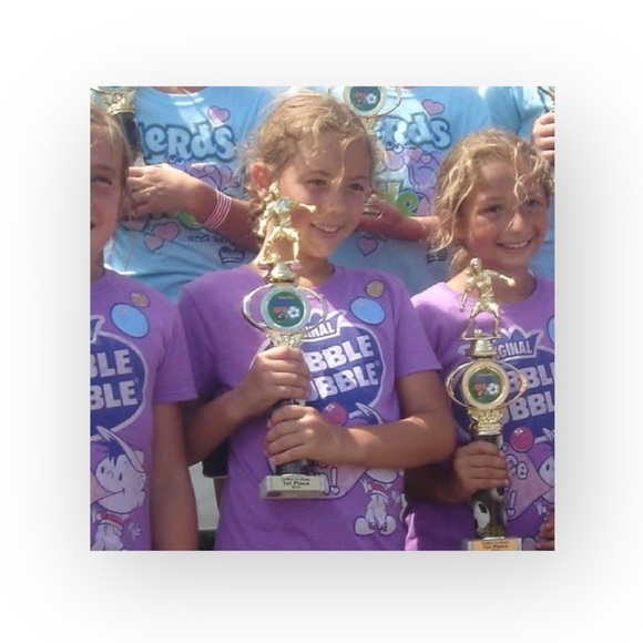 new Garan-Tees  Girls Dubble Bubble Glitter Tee  Lavender  Girls Large 10 12 - Picture 2 of 16